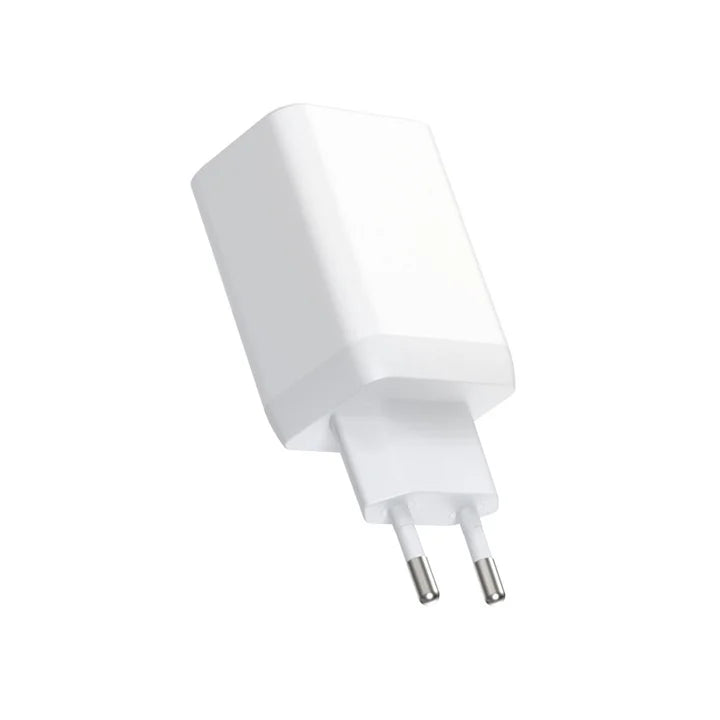 65W GaN Desktop Multi-Function Charger – Dual Type-C + USB Fast Charging Adapter for Phones & Laptops