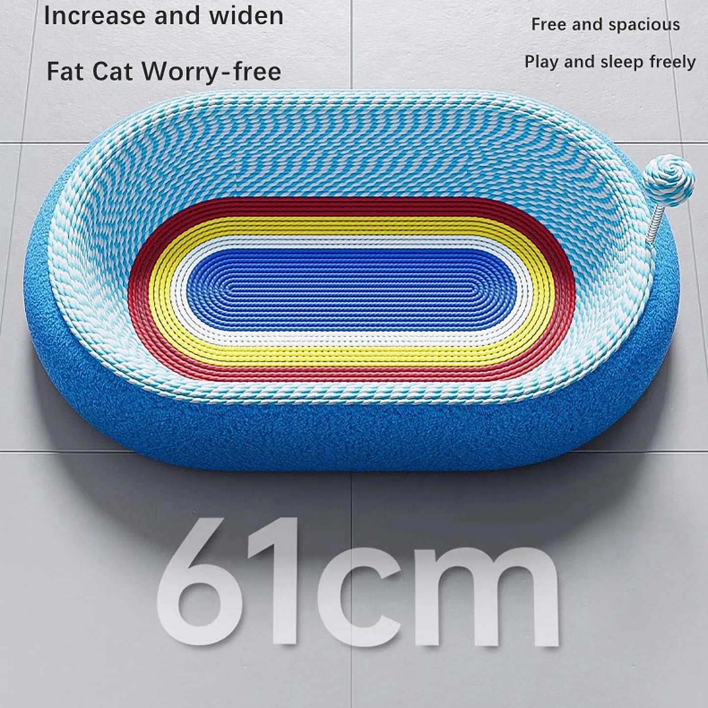 Cat Scratcher Pad Cat Scratching Board Cardboard with Ball Protection Pet Supplies Oval Cats Scratch Pad for Hunting Play Indoor