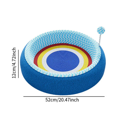 Cat Scratcher Pad Cat Scratching Board Cardboard with Ball Protection Pet Supplies Oval Cats Scratch Pad for Hunting Play Indoor