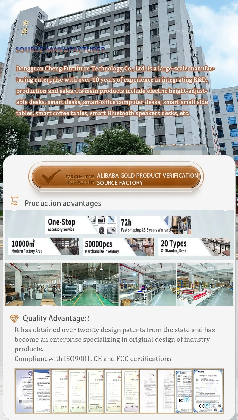 Smart Dual-Motor Height Adjustable Standing Desk – Durable Modern Executive Office Table | Ergonomic High-Tech Workspace