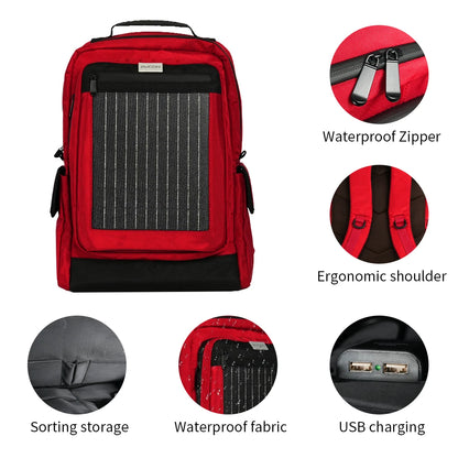 Avcon High-Tech Solar Backpack – Smart Unisex Outdoor Bag with USB Charging
