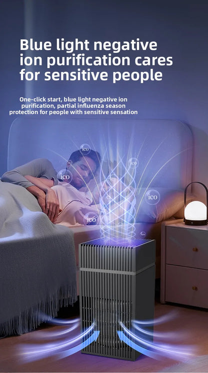 Compact Home Air Purifier – Negative Ion Smoke & PM2.5 Remover
