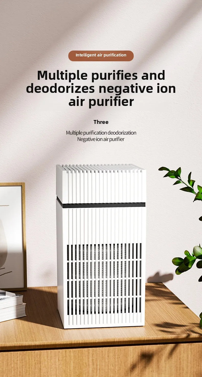 Compact Home Air Purifier – Negative Ion Smoke & PM2.5 Remover