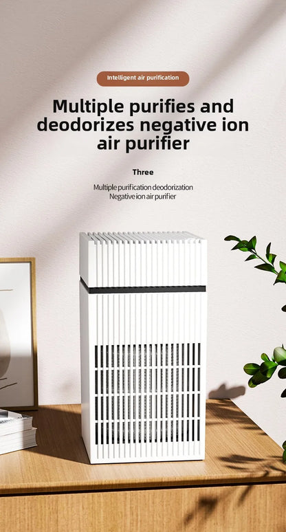 Compact Home Air Purifier – Negative Ion Smoke & PM2.5 Remover