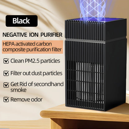 Compact Home Air Purifier – Negative Ion Smoke & PM2.5 Remover