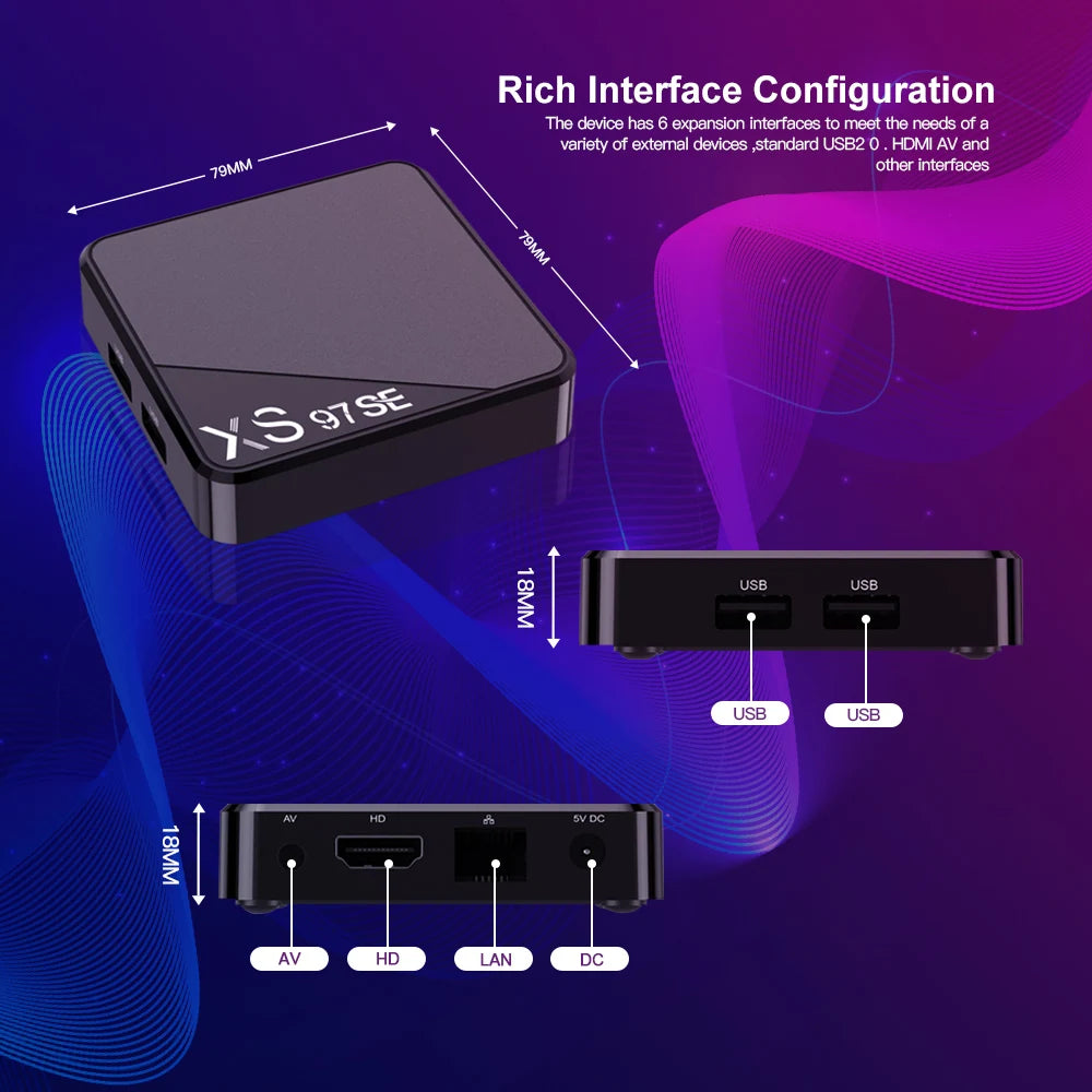 XS97 SE 4K Android TV Box – Smart HD Streaming Box with Remote Control
