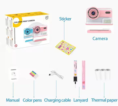 T 2025 New Arrival Dual Lens Instant Print Camera for Kids Vintage Camera in Travel with Thermal Print Function