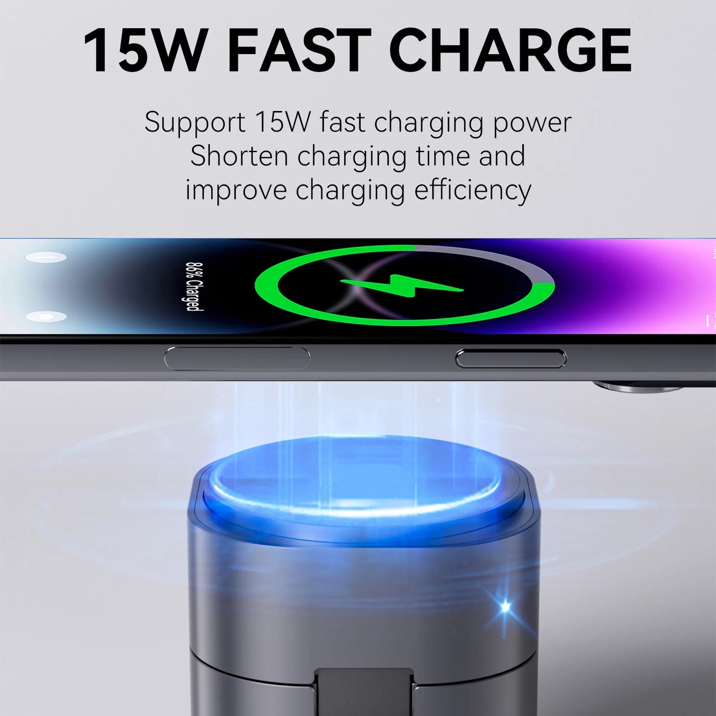 Luxury 2025 Foldable Magnetic 3-in-1 Wireless Charger – 15W Auto Touch for iPhone 16/17