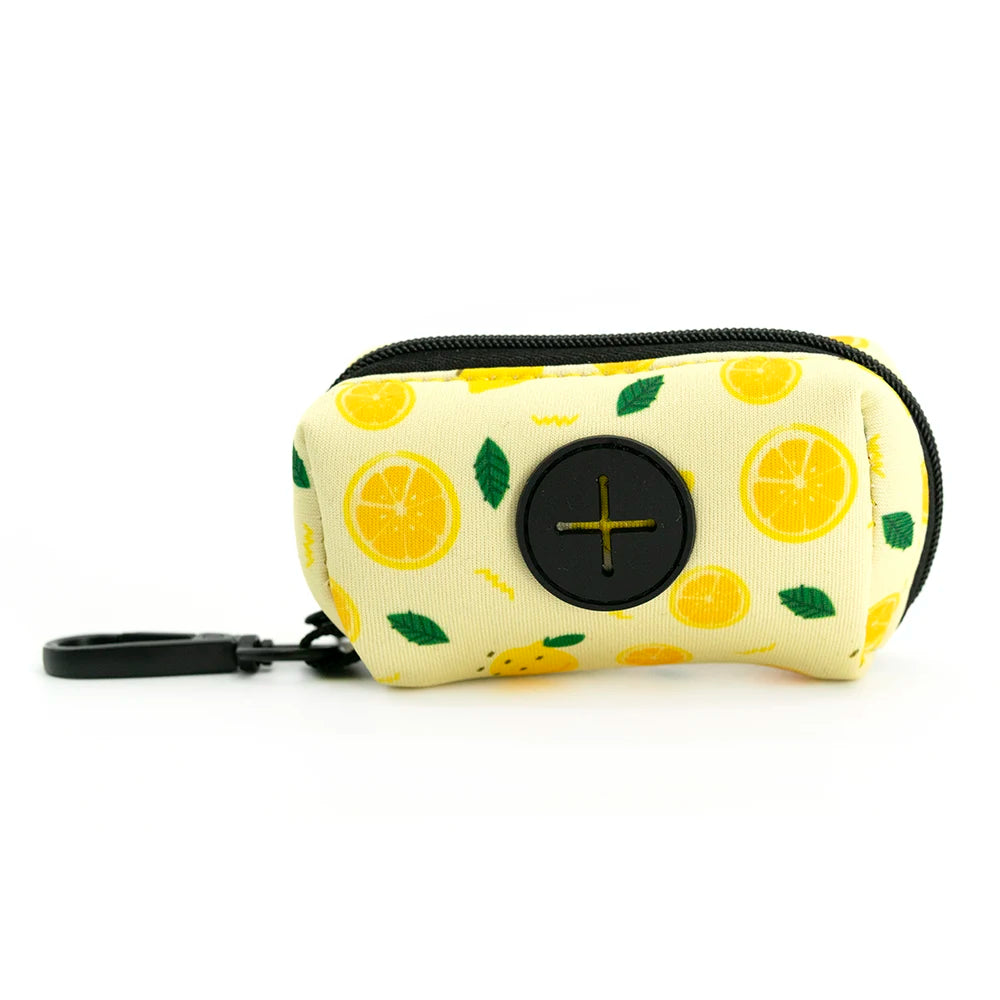 Collarlogo Adjustable Pet Dog Collar Durable Soft Cute Creative Lemon Design Leash Neoprene Harness Poop Poo Bag Dispenser