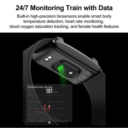 1ATM Waterproof Smart Fitness Bracelet – Heart Rate, Sleep & Step Tracker