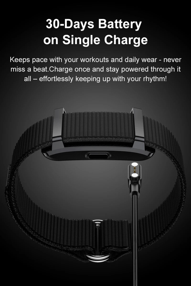 1ATM Waterproof Smart Fitness Bracelet – Heart Rate, Sleep & Step Tracker