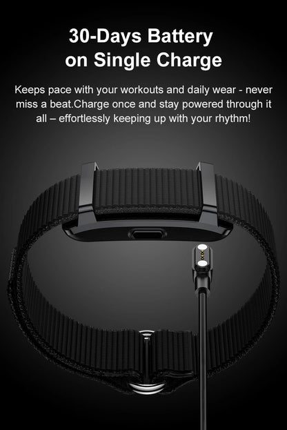 1ATM Waterproof Smart Fitness Bracelet – Heart Rate, Sleep & Step Tracker