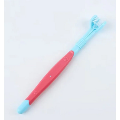 3-Sided Pet Toothbrush Dog Plastic Toothbrush Removing Bad Breath Tartar Cleaning Mouth Pet Dental Care Cat Cleaning Mouth