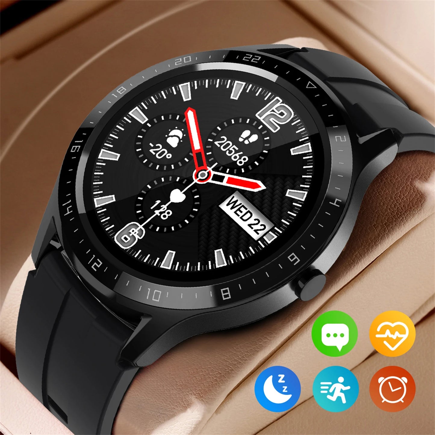1.28" HD Fitness Smartwatch – Health Tracker & IP67 Waterproof Sports Watch
