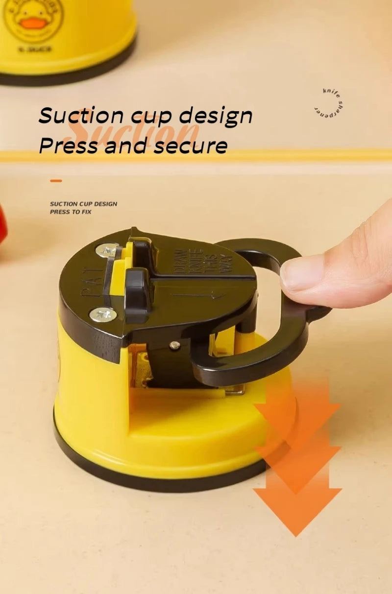 Suction-Base Knife Sharpener for Chef and Damascus Knives