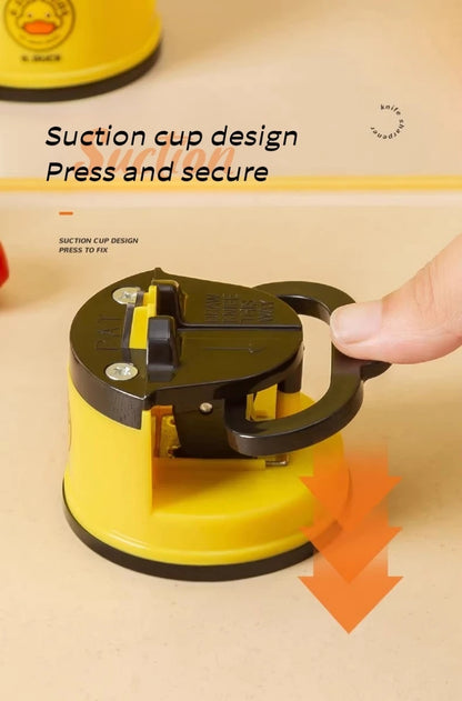 Suction-Base Knife Sharpener for Chef and Damascus Knives