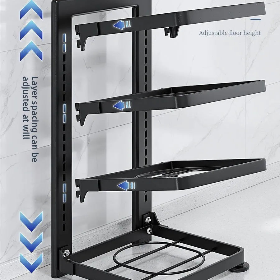 Stainless Steel Kitchen Organizer – Multi-Layer Shelves, Racks & Storage Cabinets