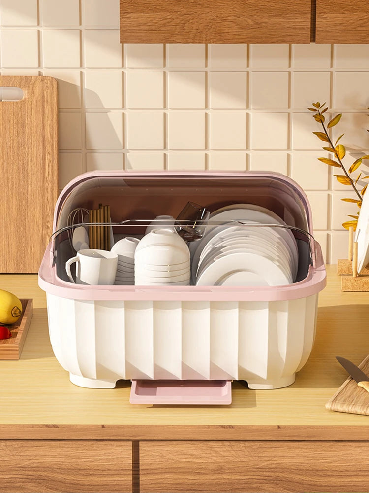 Multipurpose Kitchen Drain Cabinet with Lid & Utensil Organizer