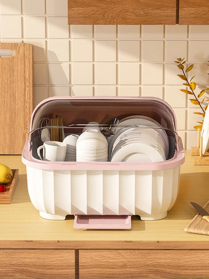 Multipurpose Kitchen Drain Cabinet with Lid & Utensil Organizer