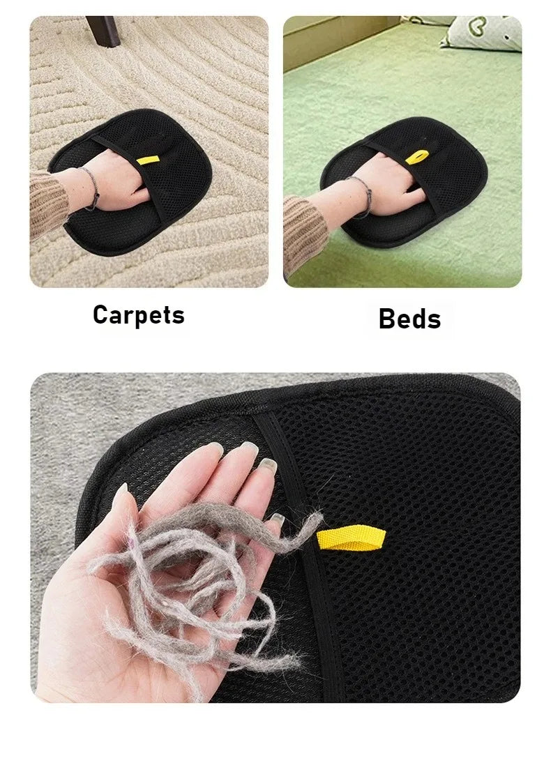 Pet Electrostatic Hair Removal Gloves Two-way Bristle Collection Cat Dog Hair Sticky Hair Artifact Pets Glove