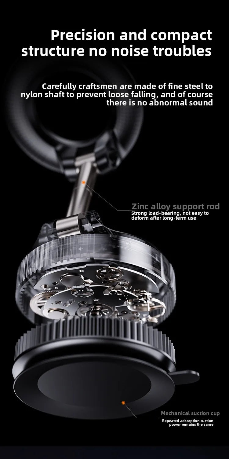 Foldable Double-Sided Magnetic Bracket with Suction – Easy Install & Retractable Design