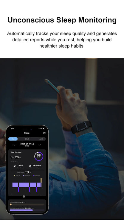 1ATM Waterproof Smart Fitness Bracelet – Heart Rate, Sleep & Step Tracker