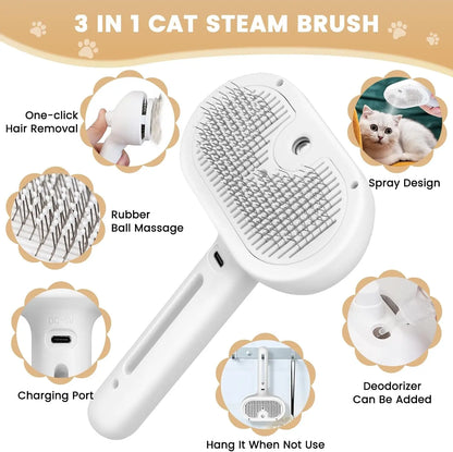 Pet Spray Grooming Comb Remove Floating Hair Fluffs Hair Water Steam Comb Styling for Dogs Cats accessories