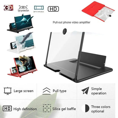 Portable 3D HD Phone Screen Magnifier – 10/12 Inch Folding Cinema Display