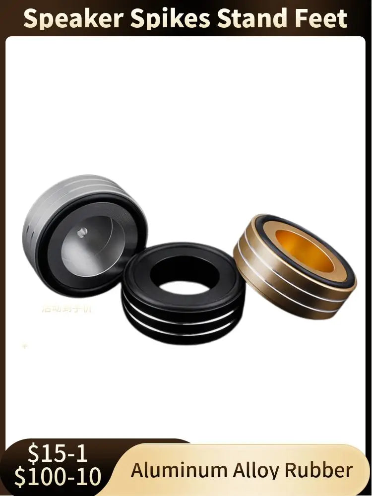 Speaker Spikes Stand Feet Pad Foot For Speakers CD Amplifier 58x22mm 40x20mm Aluminum Alloy Rubber Portable Audio Video 4sets