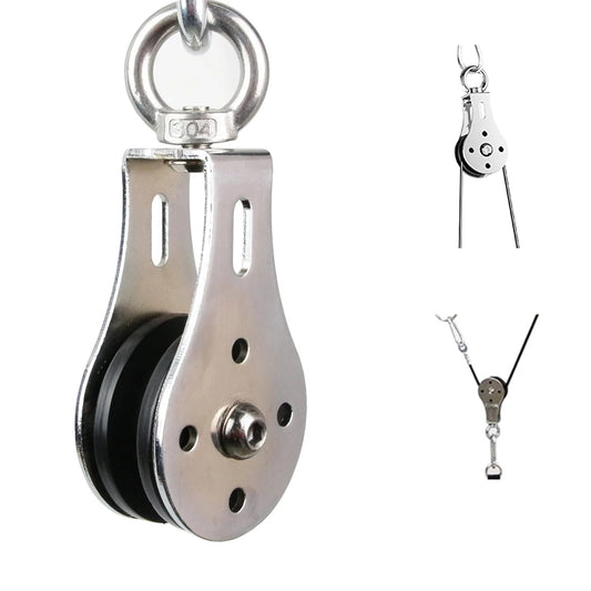 Heavy-Duty Fitness Pulley System – Silent Stainless Steel Trainer