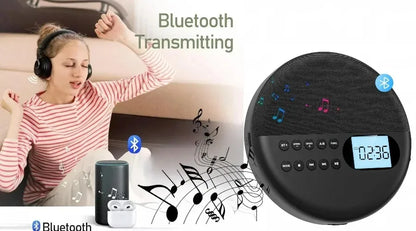 Portable Is CD Player Two-way Bluetooth 5.0 Built-in Speaker HIFI CD Music Walkman ASP Rechargeable USB Lossless Playback