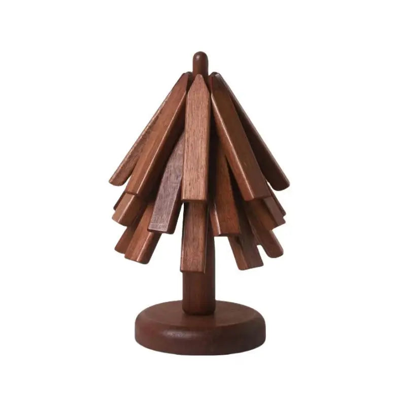 Wooden Tree Form Heat-Resistant Pad for Pots & Bowls