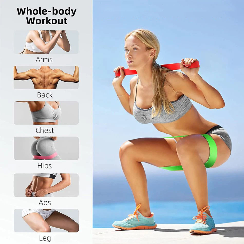 Fitness Elastic Resistance Bands – Yoga, Pilates & Home Workout Stretch Bands | Full-Body Training Gym Equipment 🏋️‍♀️🧘‍♂️