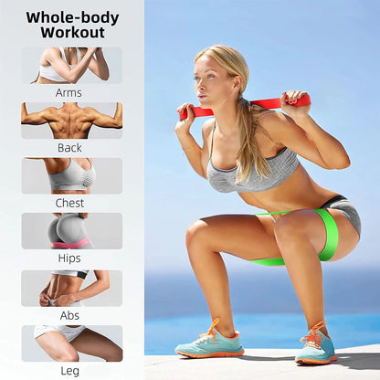 Fitness Elastic Resistance Bands – Yoga, Pilates & Home Workout Stretch Bands | Full-Body Training Gym Equipment 🏋️‍♀️🧘‍♂️