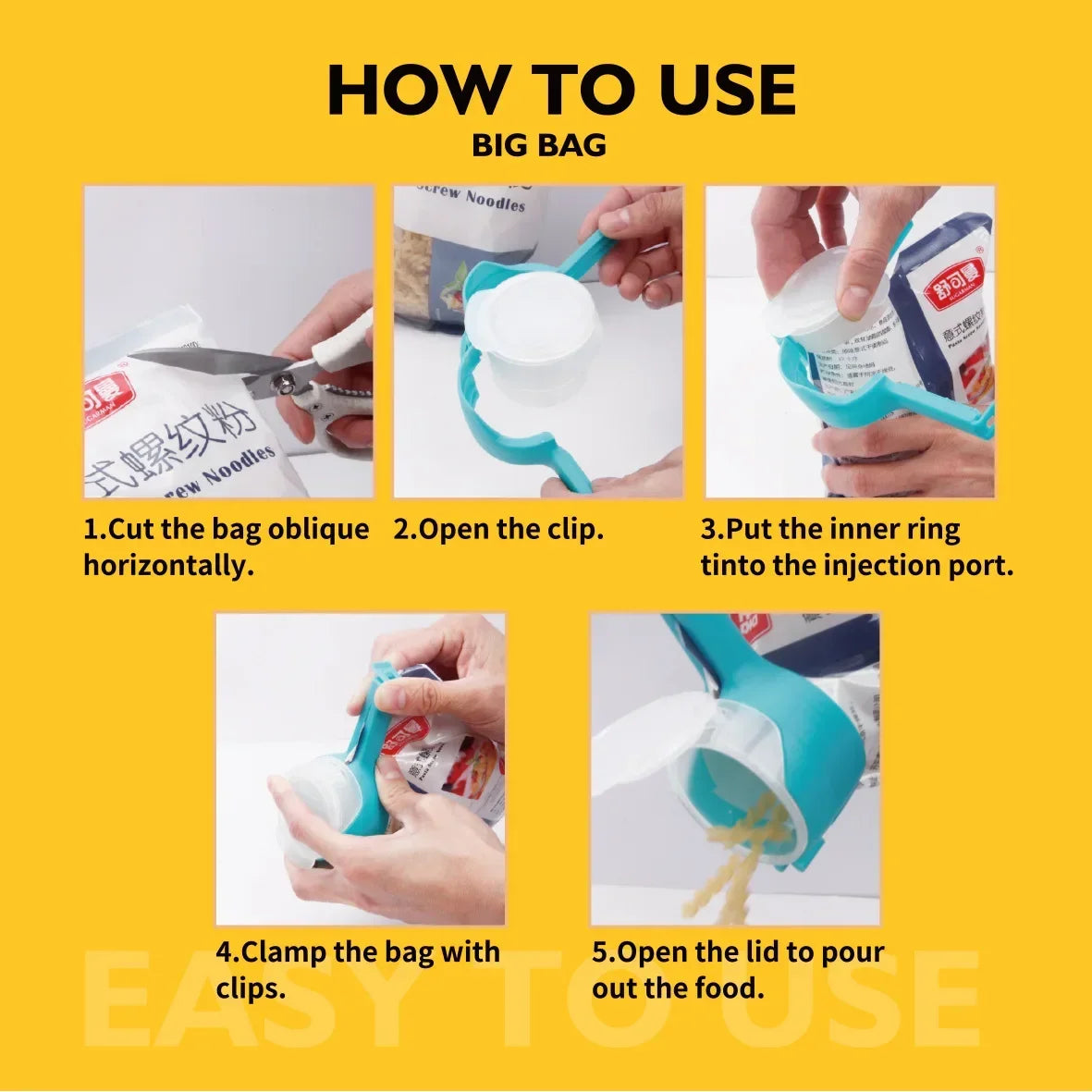 Travel-Friendly Snack Sealer Clip with Cap