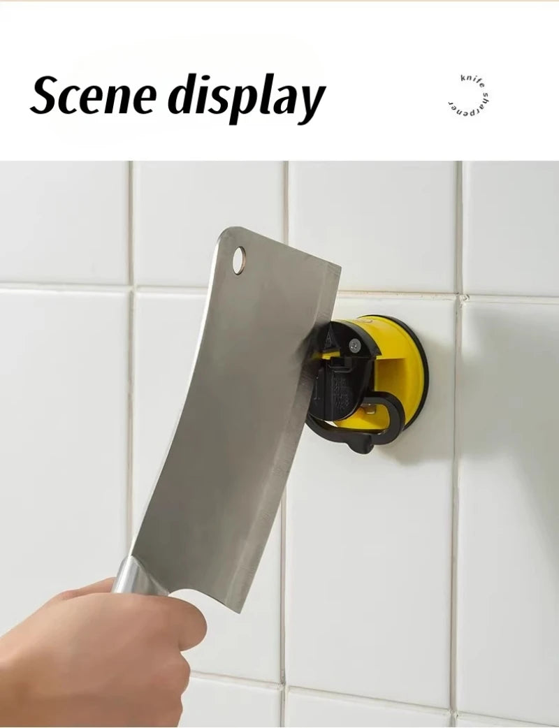 Suction-Base Knife Sharpener for Chef and Damascus Knives
