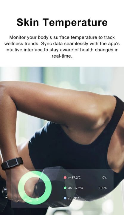 1ATM Waterproof Smart Fitness Bracelet – Heart Rate, Sleep & Step Tracker