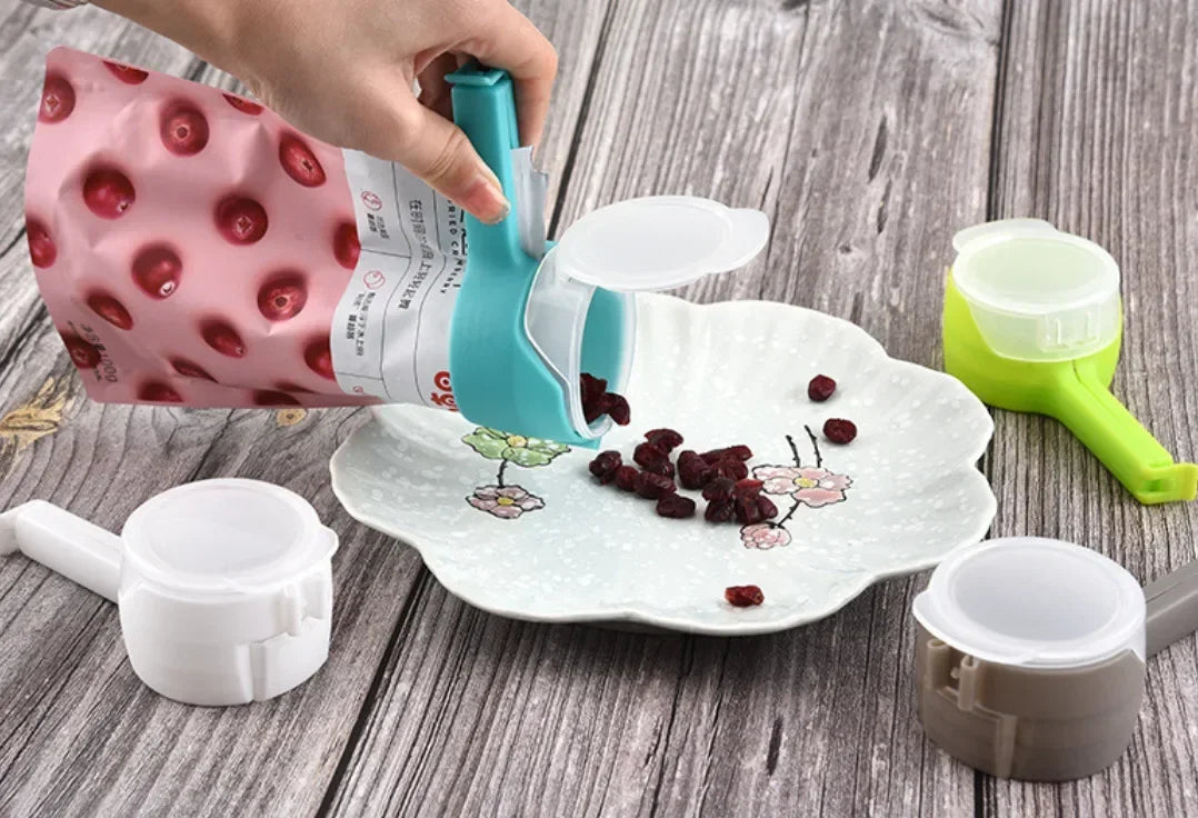 Travel-Friendly Snack Sealer Clip with Cap