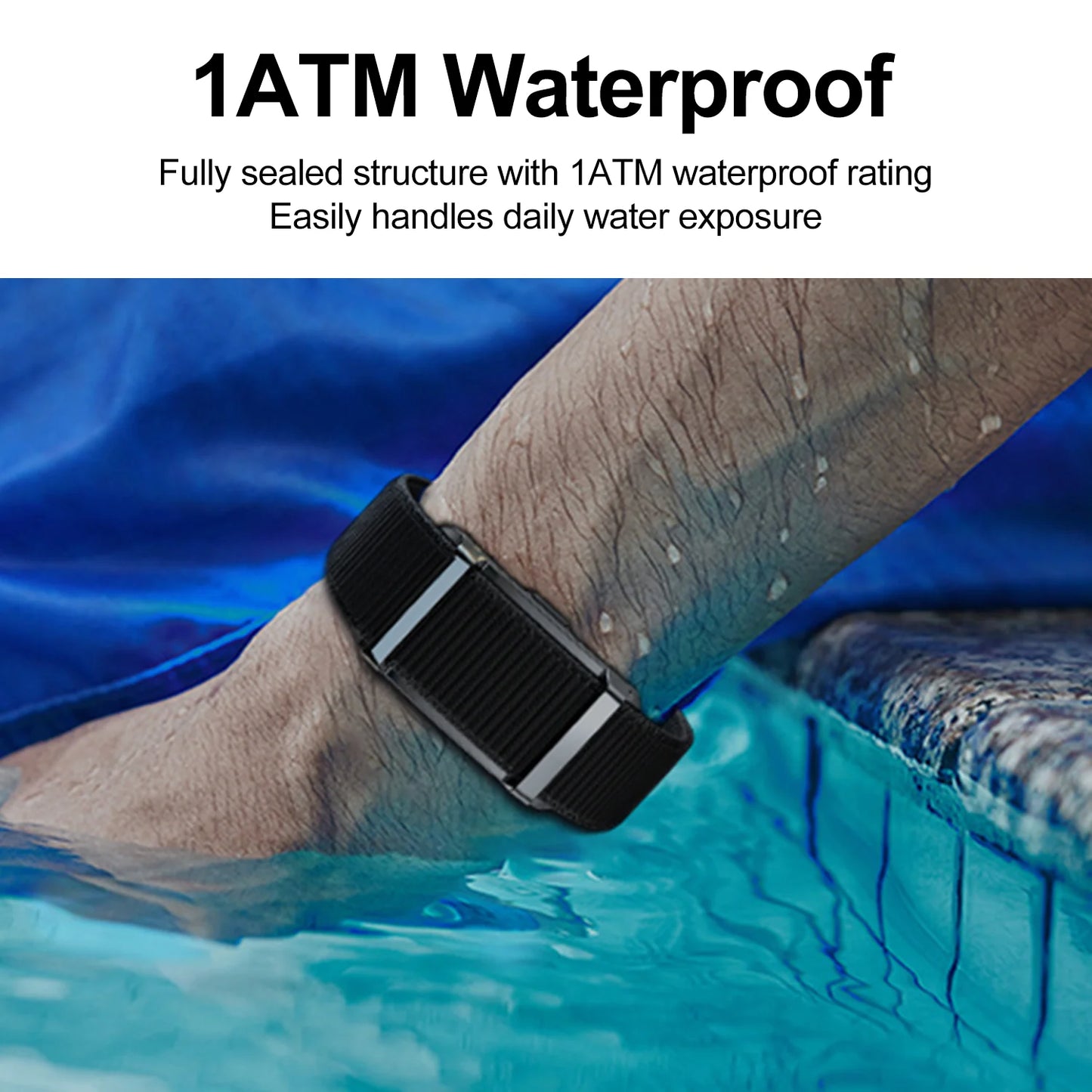 1ATM Waterproof Smart Fitness Bracelet – Heart Rate, Sleep & Step Tracker