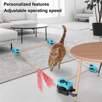 D9-Cat Treadmill Adjustable Speed Interactive Cat Chase Run Exercise Mental Stimulation For Bored Kitten