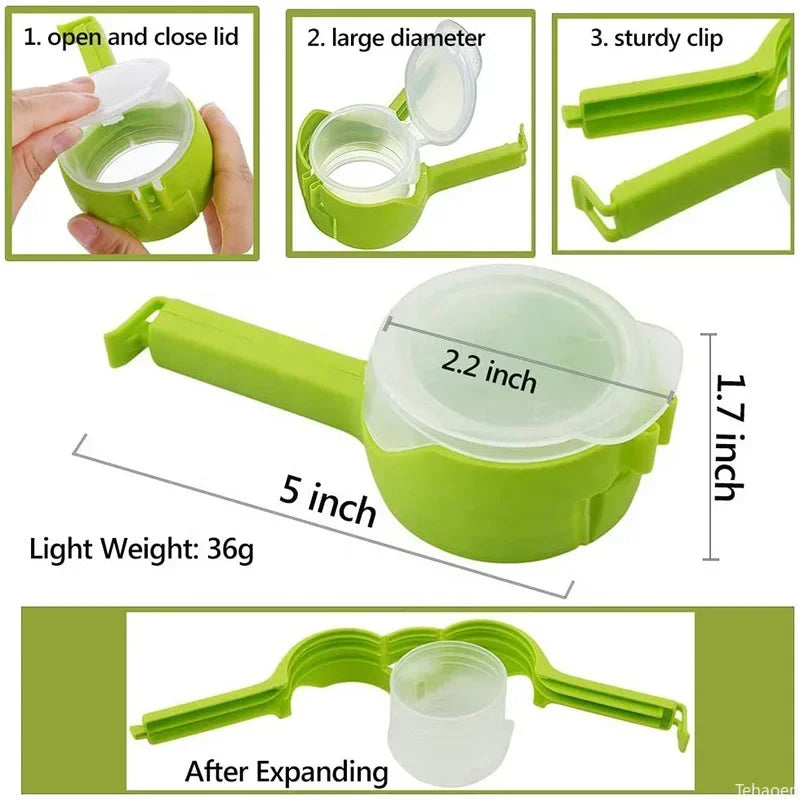 Travel-Friendly Snack Sealer Clip with Cap