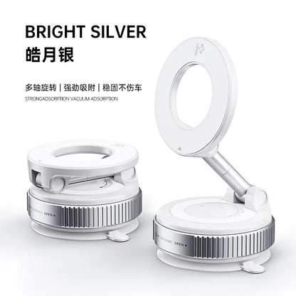 Foldable Double-Sided Magnetic Bracket with Suction – Easy Install & Retractable Design