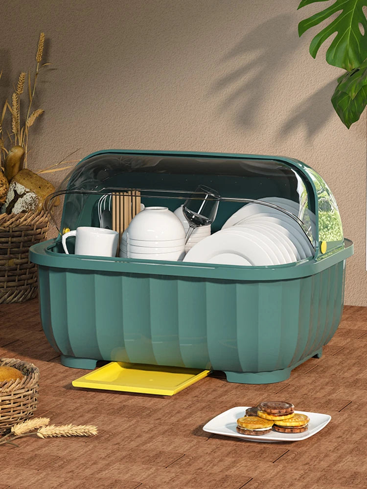 Multipurpose Kitchen Drain Cabinet with Lid & Utensil Organizer