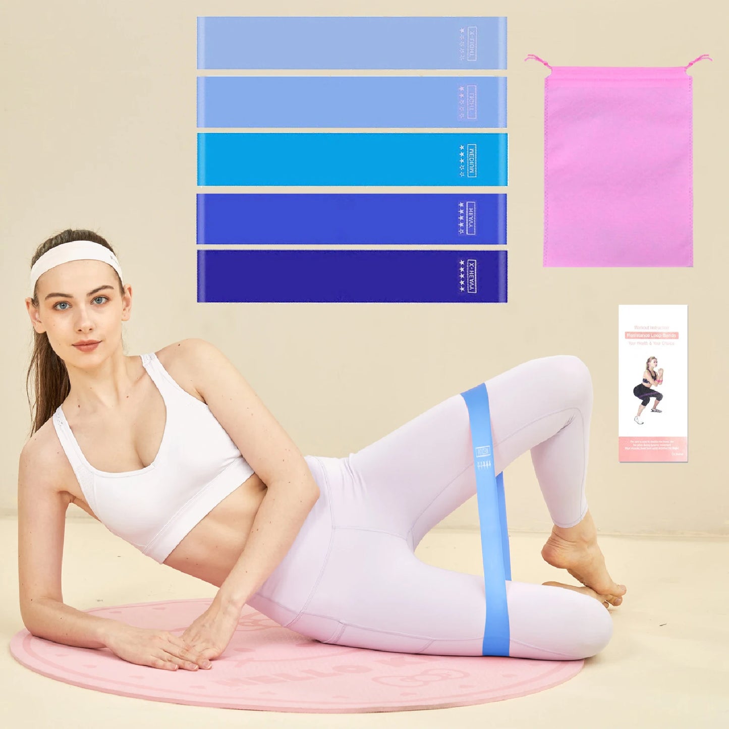 Fitness Elastic Resistance Bands – Yoga, Pilates & Home Workout Stretch Bands | Full-Body Training Gym Equipment 🏋️‍♀️🧘‍♂️