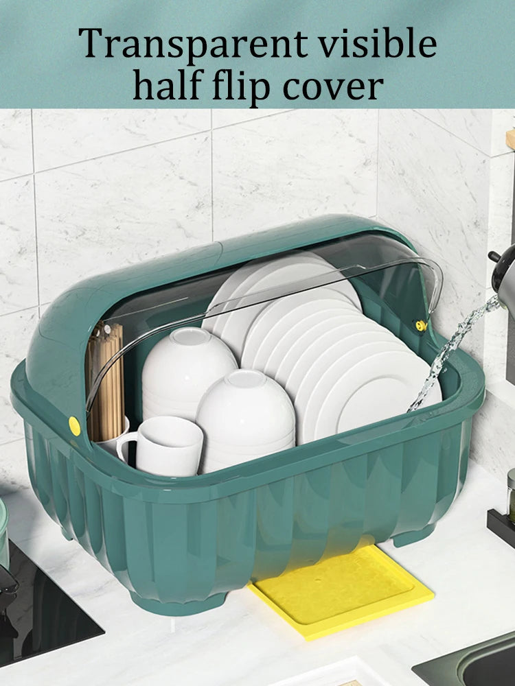 Multipurpose Kitchen Drain Cabinet with Lid & Utensil Organizer