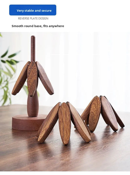 Wooden Tree Form Heat-Resistant Pad for Pots & Bowls