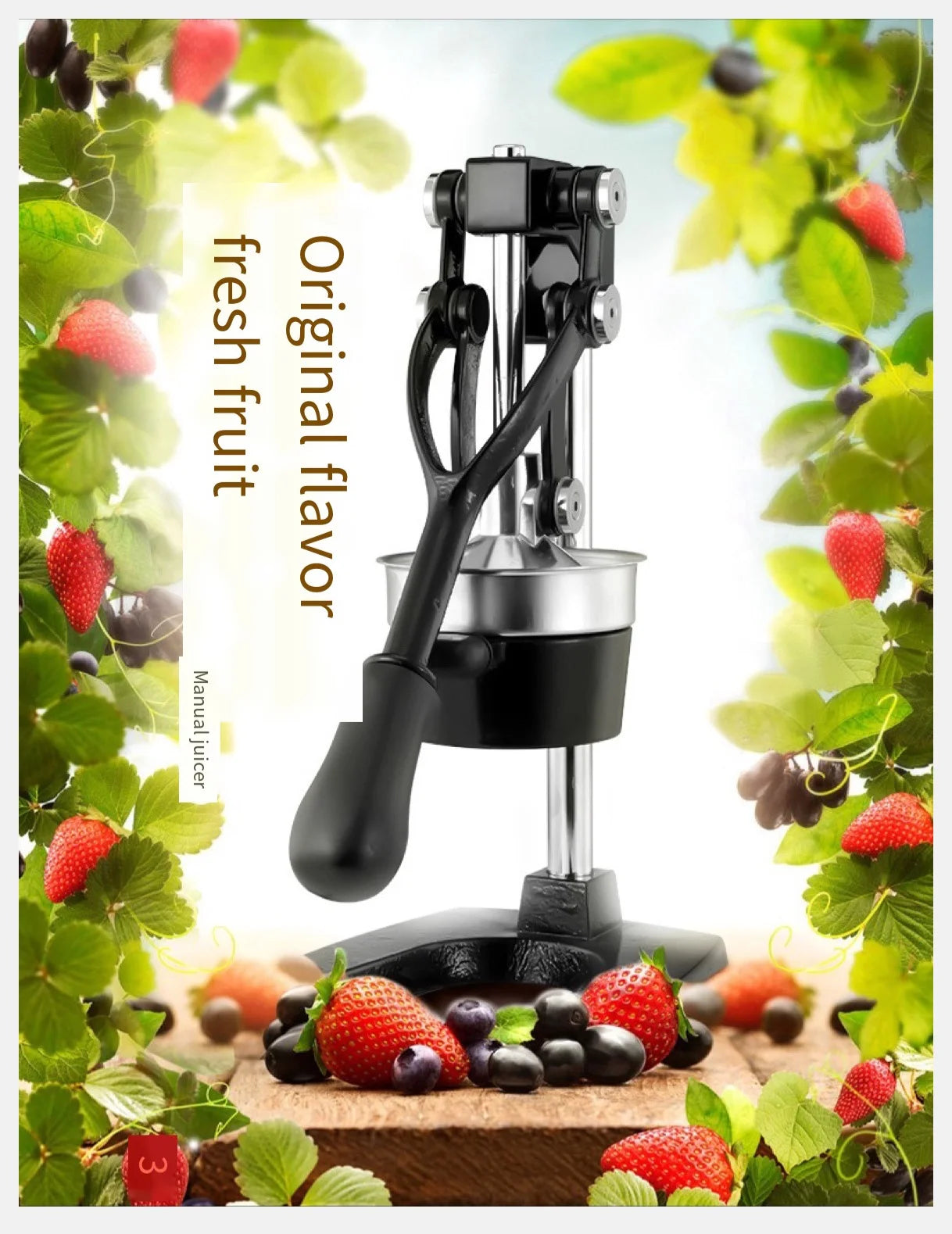 Cast-Iron Hand-Press Juicer for Citrus Fruits