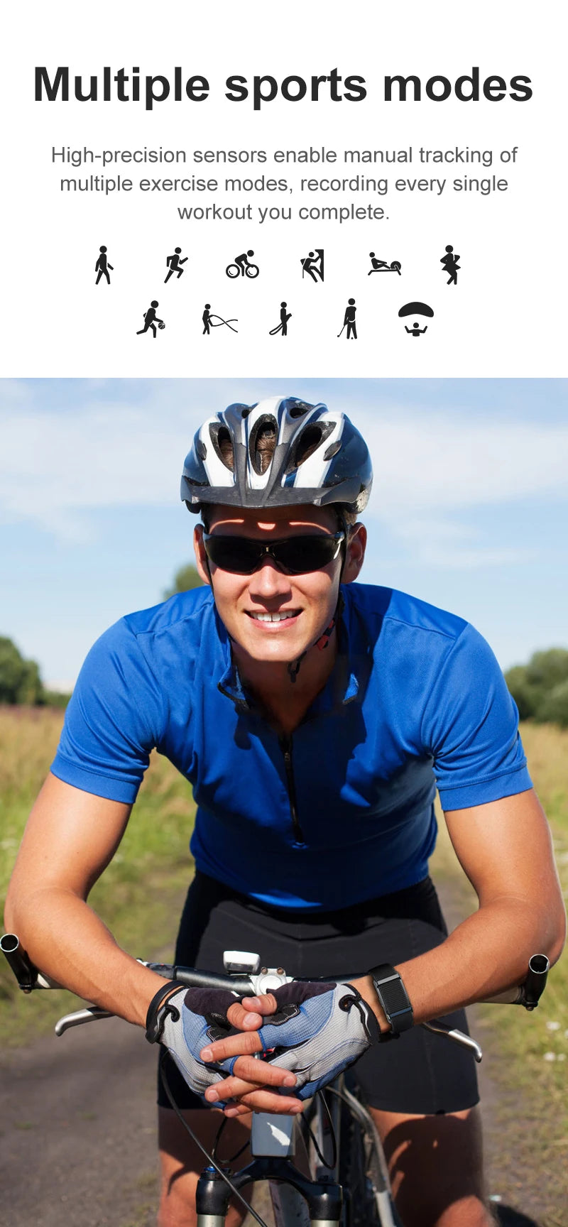 1ATM Waterproof Smart Fitness Bracelet – Heart Rate, Sleep & Step Tracker