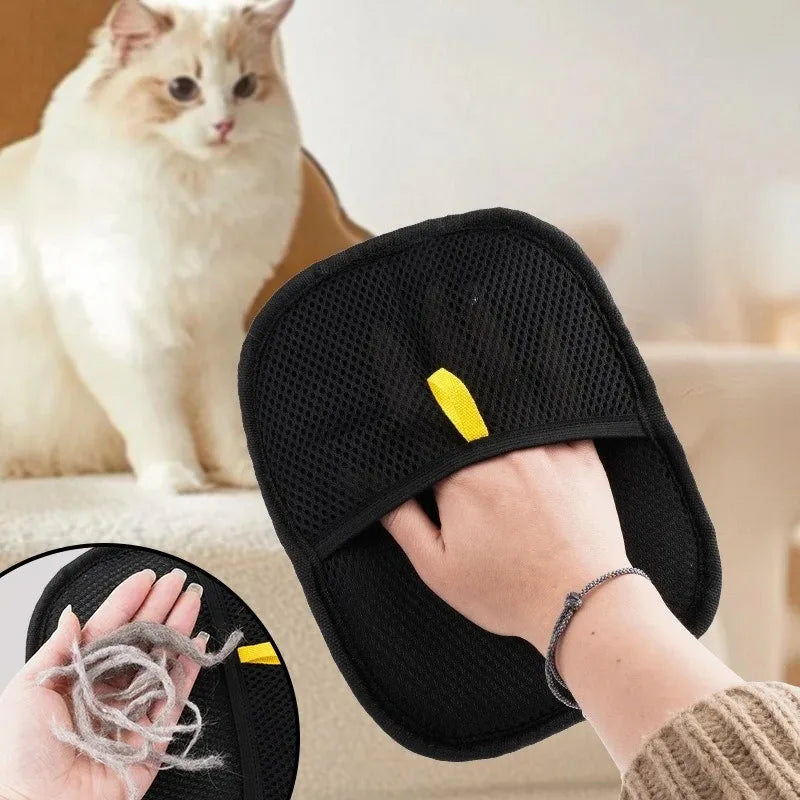 Pet Electrostatic Hair Removal Gloves Two-way Bristle Collection Cat Dog Hair Sticky Hair Artifact Pets Glove