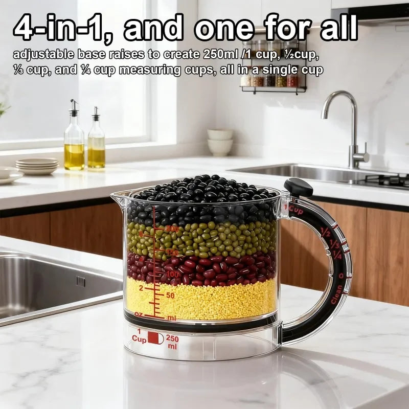 4-in-1 Adjustable Multifunction Measuring Cup